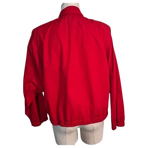 Koret City Blues Embroidered Floral Red Jacket Zipper Closure Size L Coat VTG - Picture 4 of 9